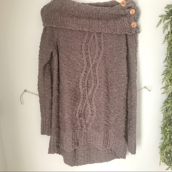 Anthropologie Moth Nubby Chunky Cowl Knit Sweater - Picture 7 of 16